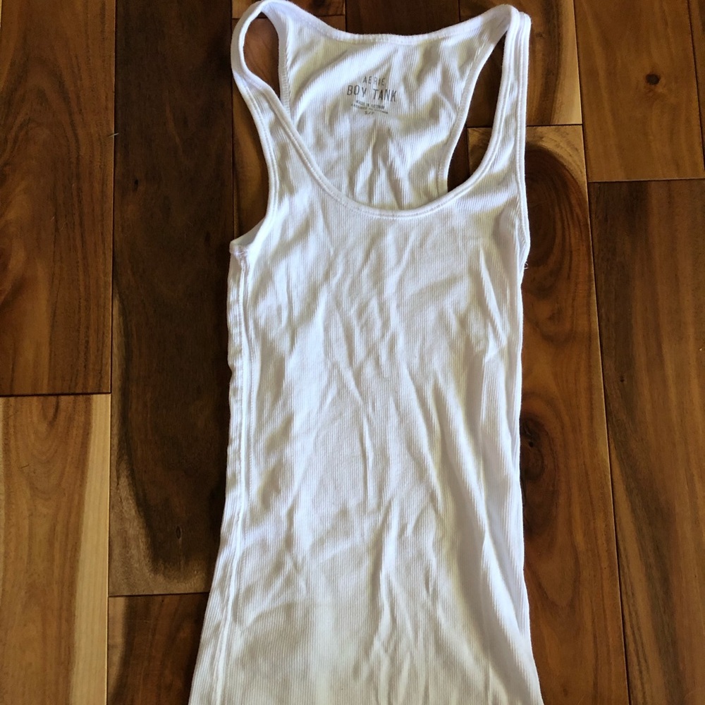 LIKE NEW!! 🎉 Aerie “Boy Tank” White Layering Tank